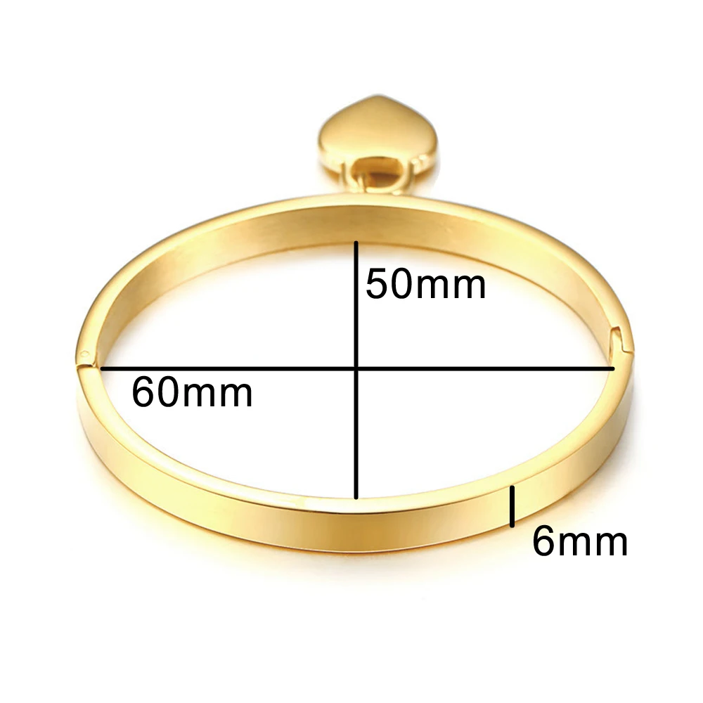 Женский браслет из нержавеющей стали золотистый с персиковым сердцем роскошная