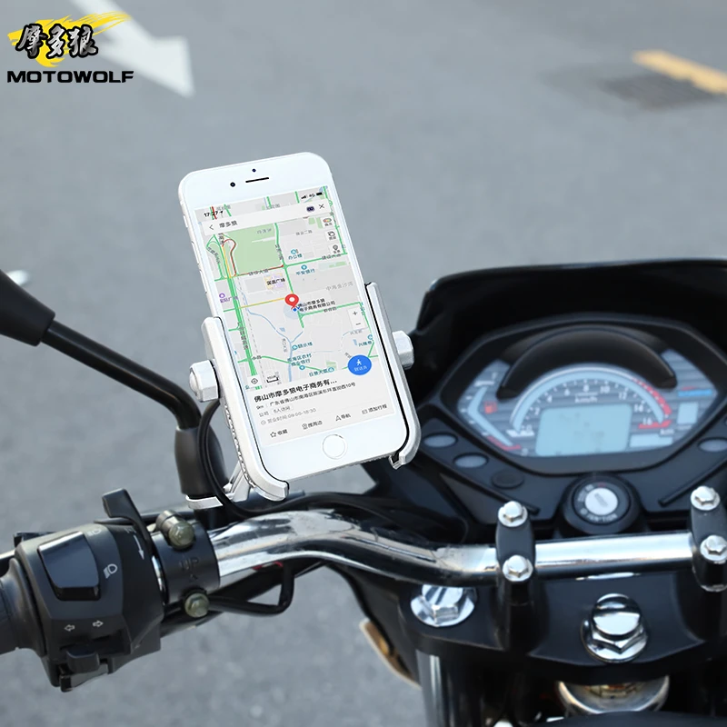 Универсальный держатель для сотового телефона MOTOWOLF на мотоцикл велосипед