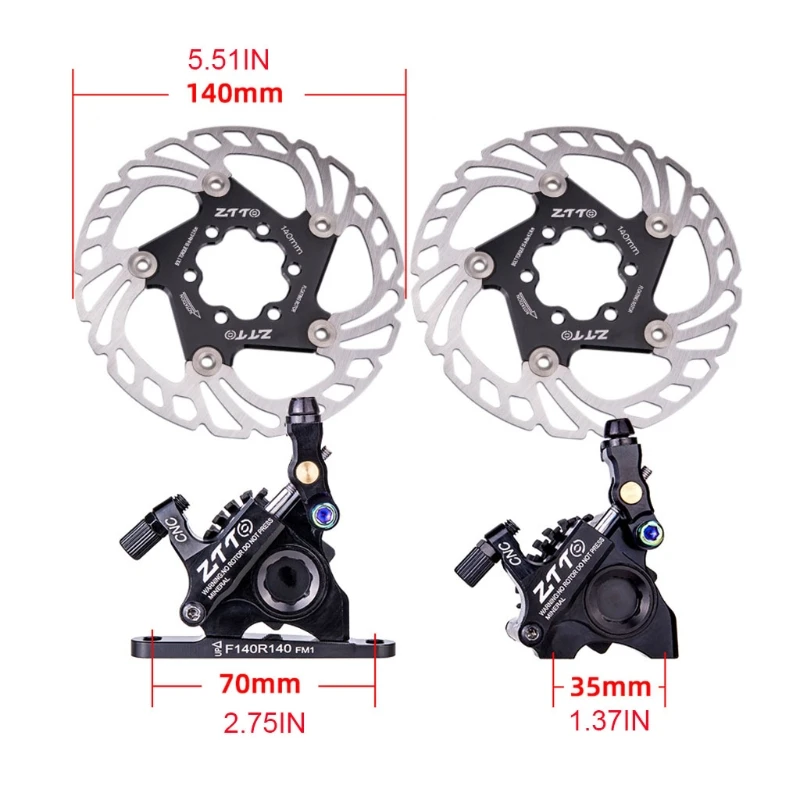 

Road Bike Line Pulling Hydraulic Disc Brake Calipers Bilateral Brake Flat Mount