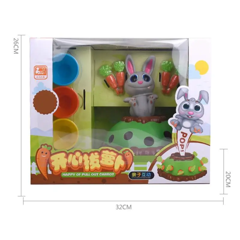 

Desktop Prank toys Electric Trick Pull Radish Jump Rabbit Toy Funny Multiplayer Board Prank Antistress fidget Toys for children