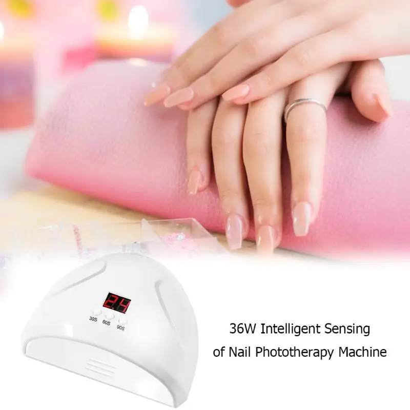 36 Вт Светодиодная УФ-лампа для ногтей с 12 шт. светодиодами женщин гель маникюра