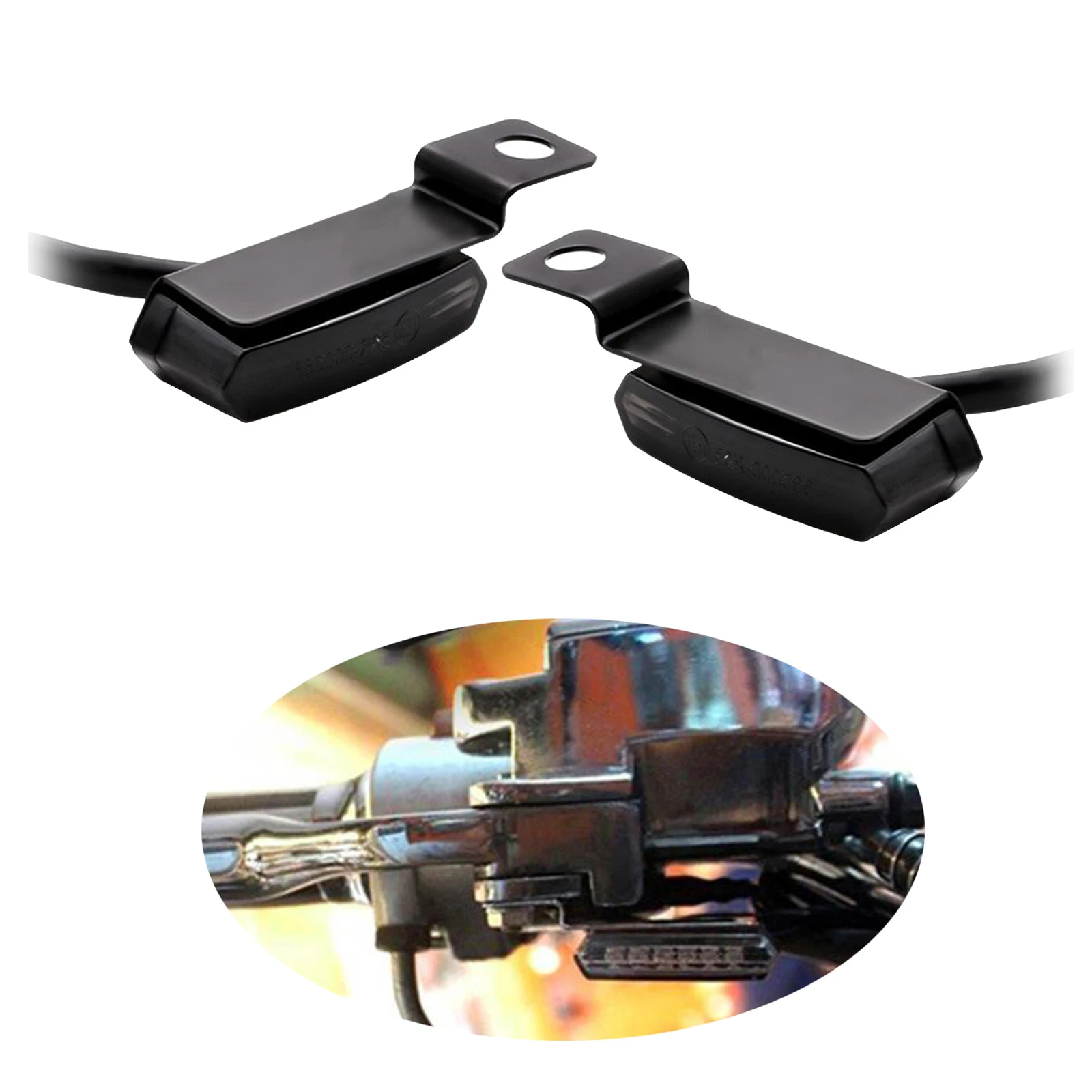 

2x Mini Flowing Water LED Tail License Plate Turn Signal Light For Honda