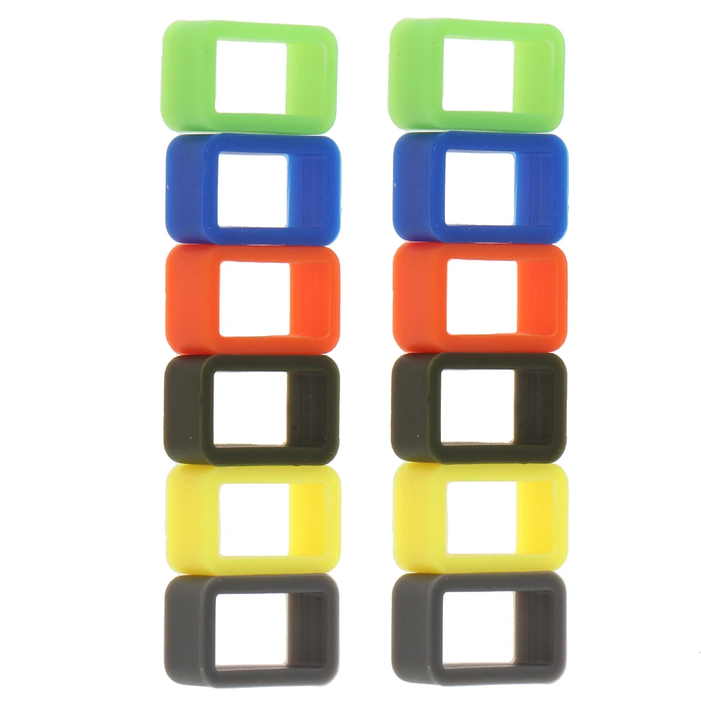 

12pcs Colorful Silicone Fastener Watch Wristband 10mm - 22mm Band Keeper