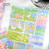 1 sheet sequined sparkling pet sticker colorful field handbook album stickers
