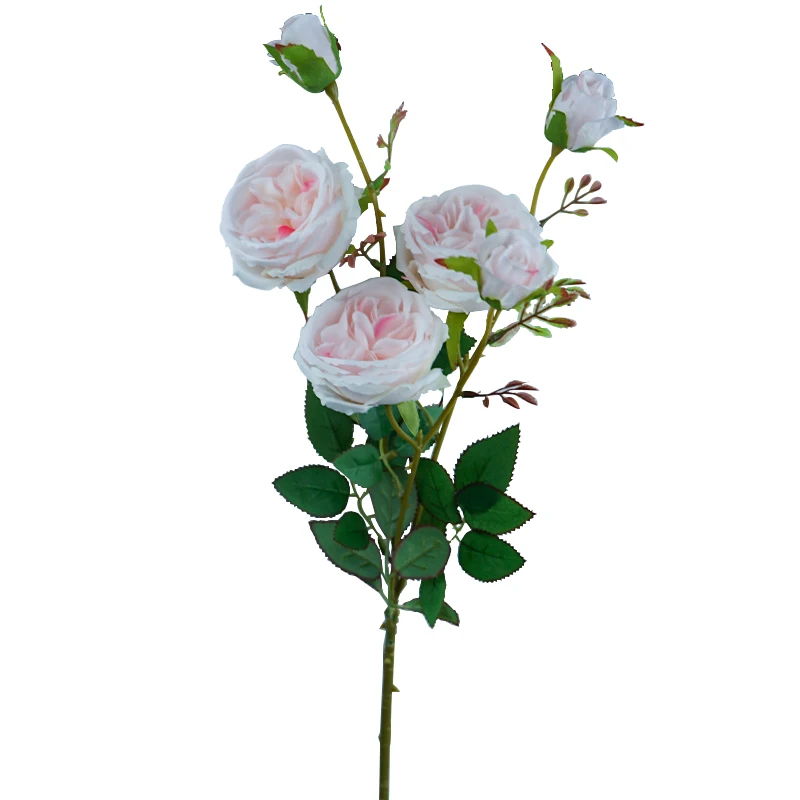 SunMade 6 головок Роза Остина шелковые свадебные цветы украшения дома новогодний