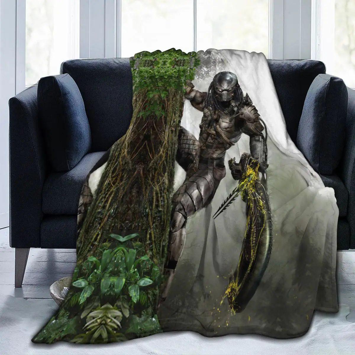 

Thriller special-shaped 3D blanket, personalized printing, soft and warm coral velvet, mechanically washed flannel blanket