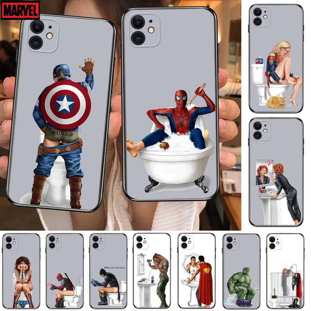 

Funny Marvel Avengers Phone Cases For iphone 13 Pro Max case 12 11 Pro Max 8 PLUS 7PLUS 6S XR X XS 6 mini se mobile cell