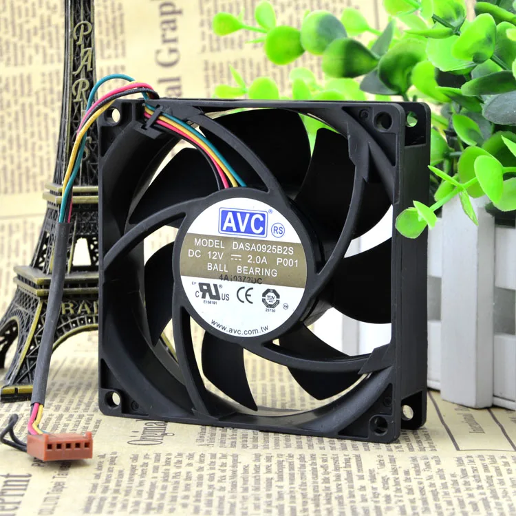 Для AVC DASA0925B2S 9 см 90*90*25 мм 9025 12V 2.0A 4 провод PWM fan|Кулеры и системы охлаждения