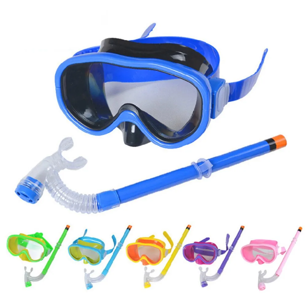 

Swimming Goggles Masks Swim Scuba Child PVC Swimming Diving Kids Goggles Mask & Snorkel Set Underwater Diving Accessories