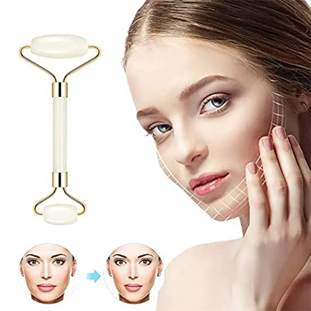

Roller Massager Double Roller Design Mute Noise Reduction Jade Roller Massage Stick Roller Beauty Tool For Eye Face Neck