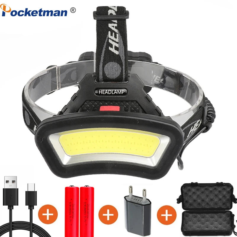 

Powerful Super Bright LED Headlamp 500M Long Range Head Light USB Rechargeable Head Lamp Waterproof Headlight Head Torch