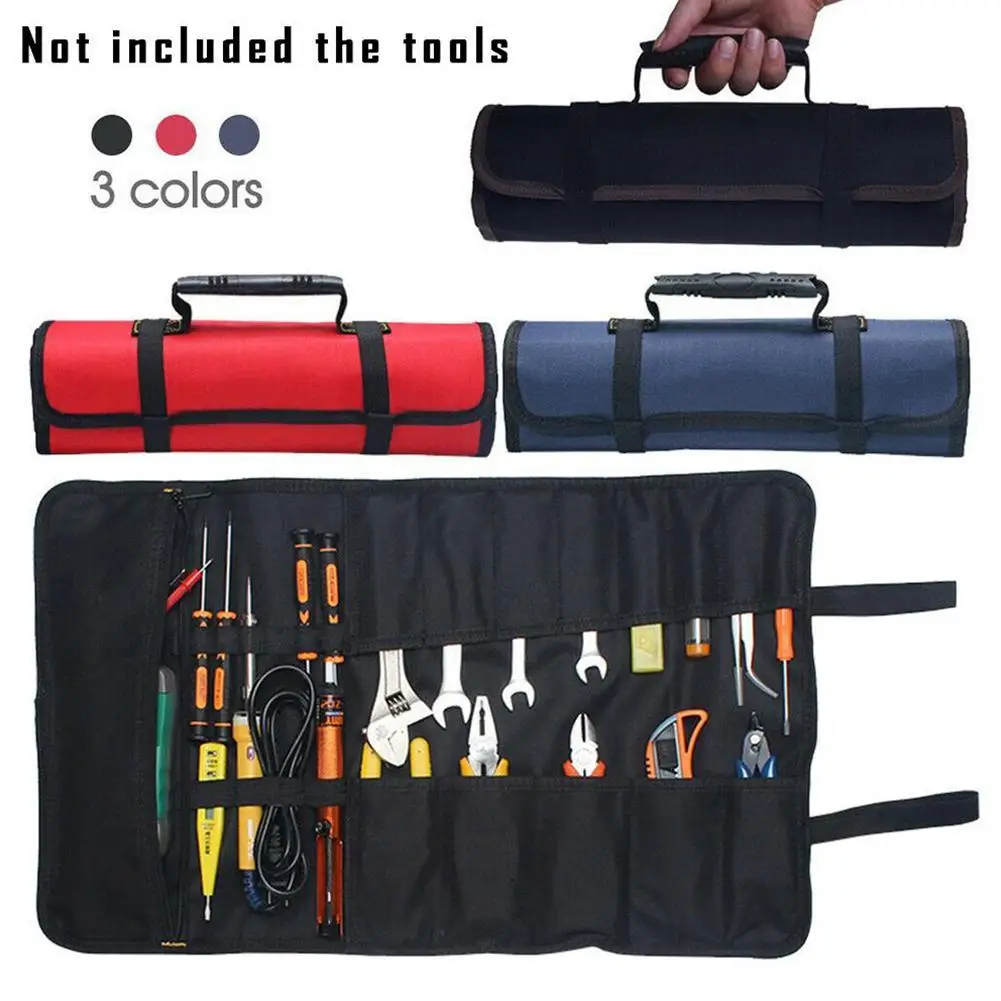 

1Pcs Tool Roll-up Bag Multi-Function Reel Type Electrician's Bag Home Appliance Repair Bag wear-resistant Portable Insert Bag