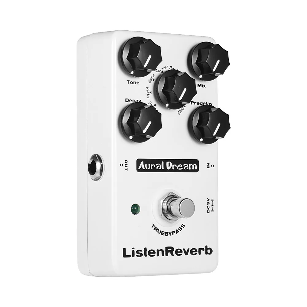 Слуховой мечта слушать реверберации гитарная педаль с 8 Rever эффекты True Bypass