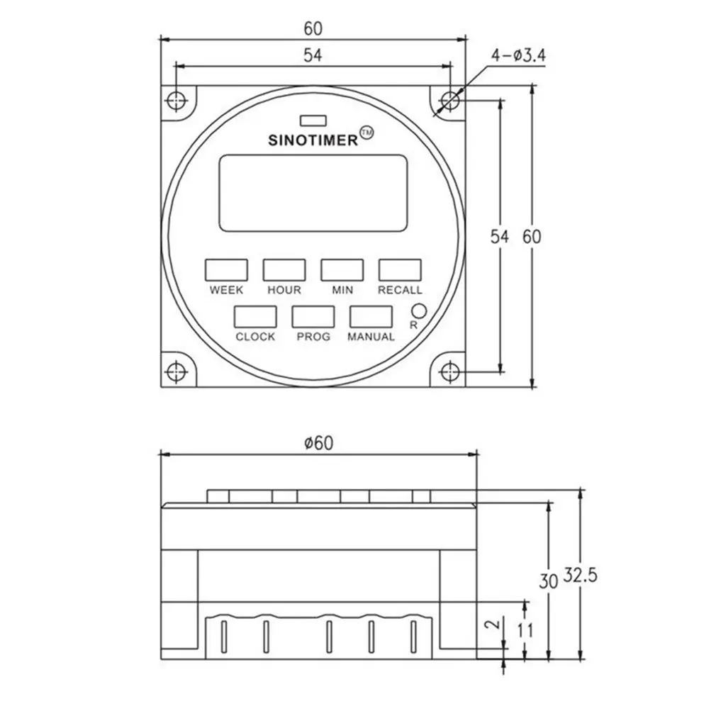 

SINOTIMER AC 220V Weekly 7 Days Programmable Digital Time Switch Relay Timer Control Din Rail Mount for Electric Appliance