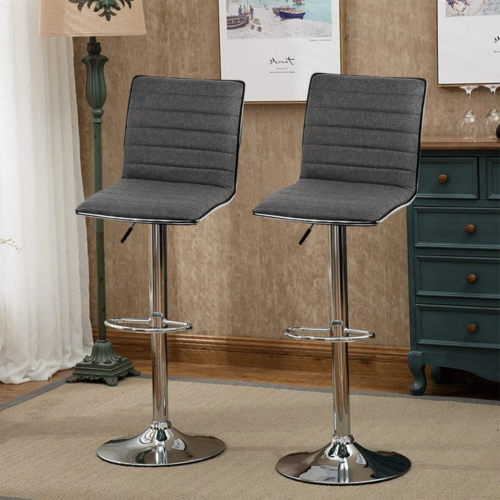 Новый 2 шт./компл. светильник серая полоса барные стулья современная ткань