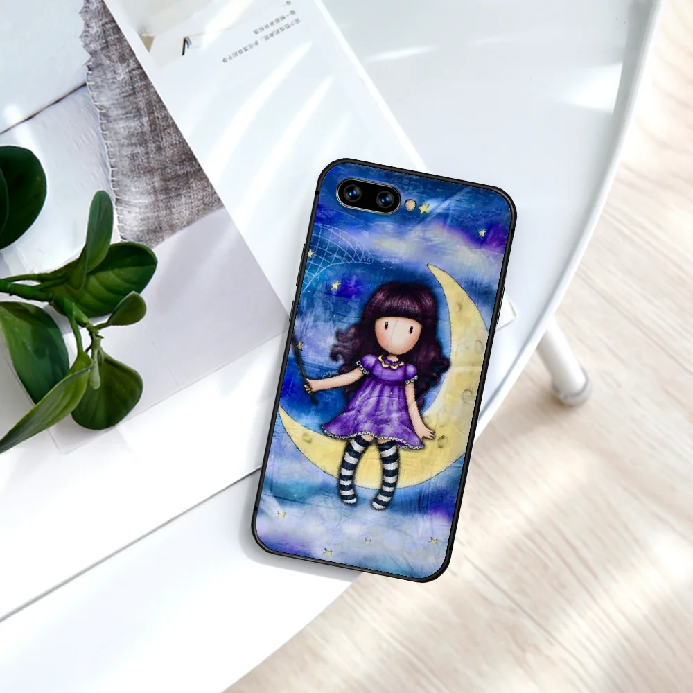 

Cartoon Santoro Gorjuss girl Phone Case For Huawei Honor 6A 7A 7C 8 8A 8X 9 9X 10 10i 20 Lite Pro Play black Etui 3D Funda