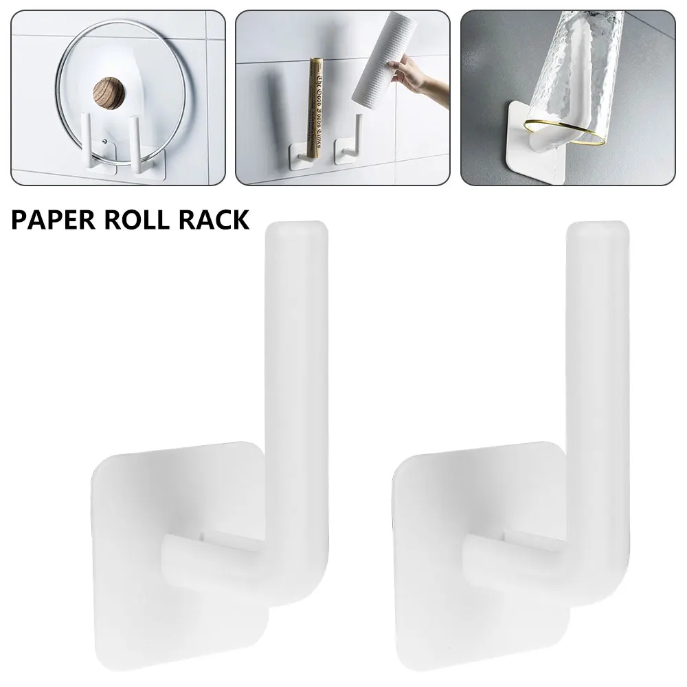 

Toilet Tissue Holder Hanger Paper Roll Rack Wall Mount Bathroom Kitchen Storage Shelf No Drilling