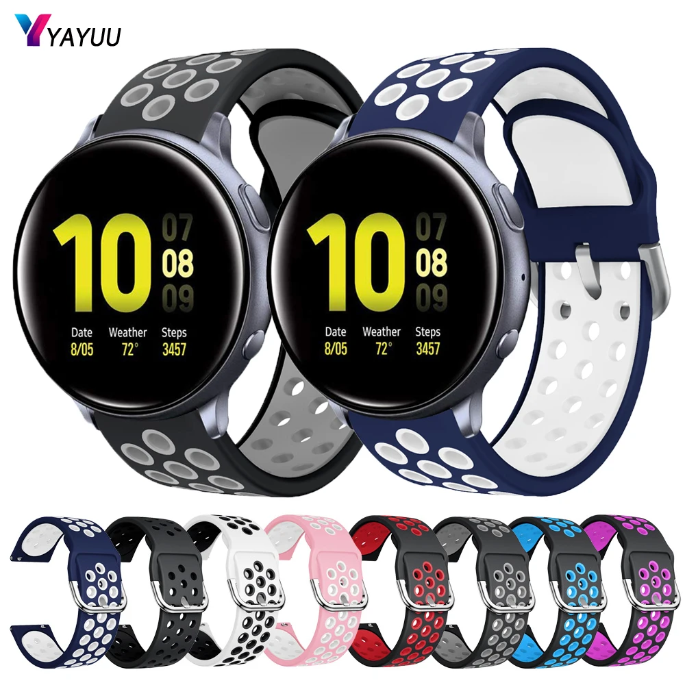

YAYUU Silicone Breathable Sport Band For Samsung Galaxy Watch 3 41mm 45mm/46mm/Gear S3 Frontier Quick Release Replacement Strap