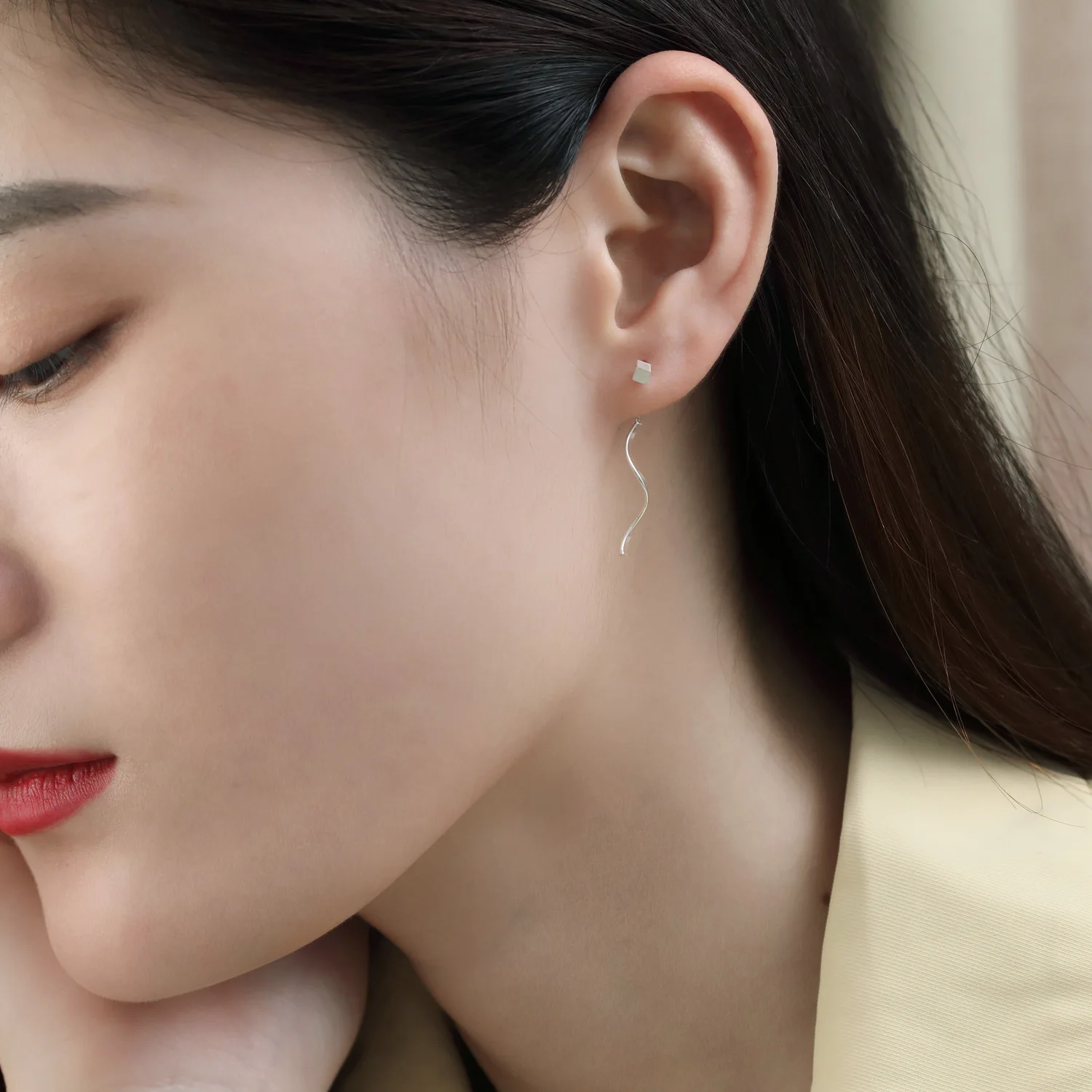 Trustdavis 925 Стерлинговое Серебро волны кисточка звезда цветок Цепочка капля стикер