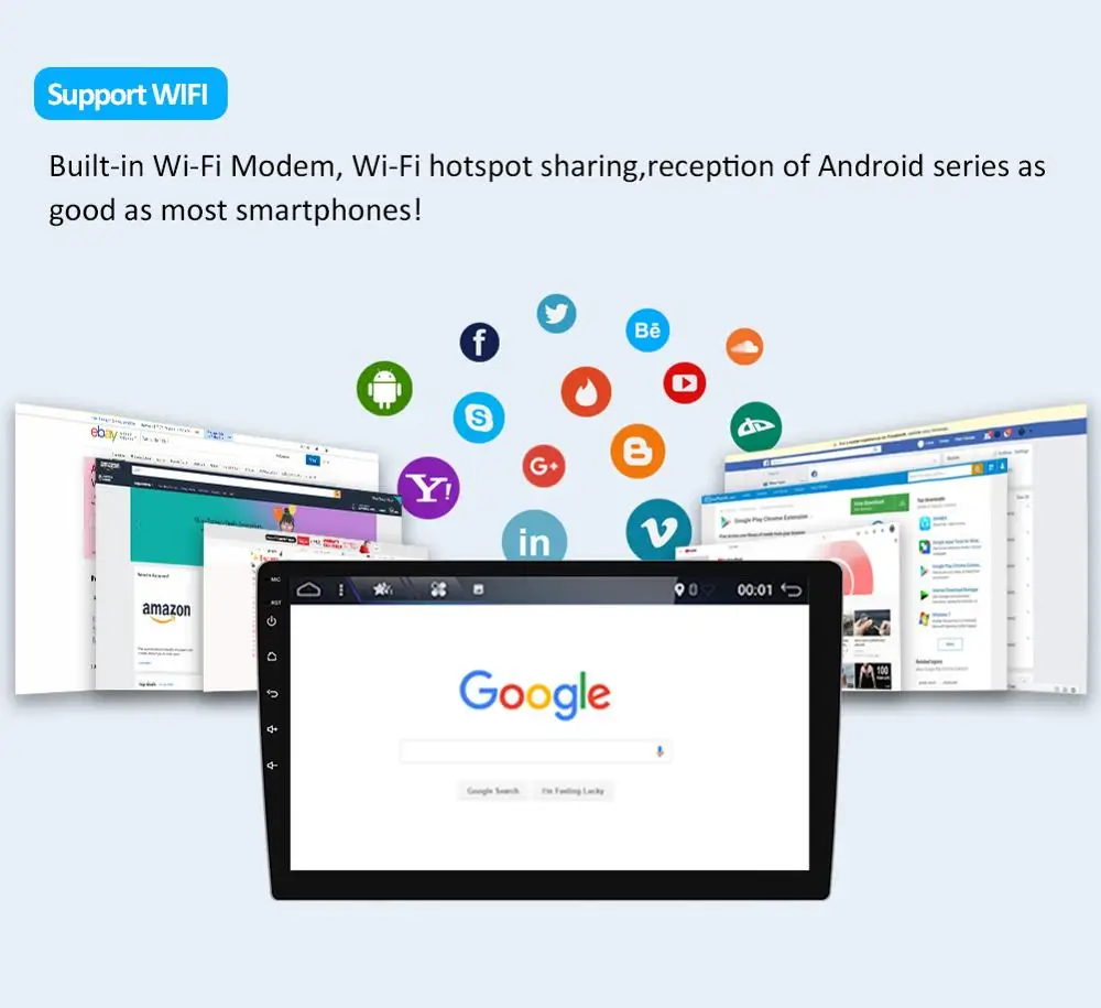 Автомобильный мультимедийный плеер Bosion 1DIN 10 1 дюйма универсальный Android 0 стерео