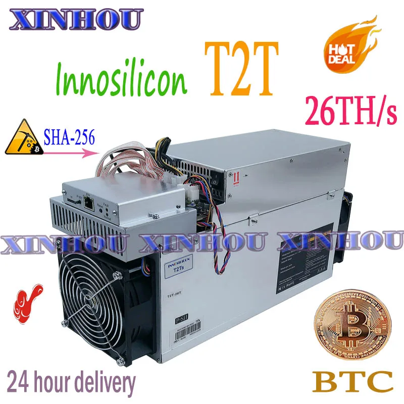 Майнер биткоинов old BTC BCH Asic Innosilicon T2T 26T более экономичный чем T2 T3 Antminer S9 S17 T17 Z11