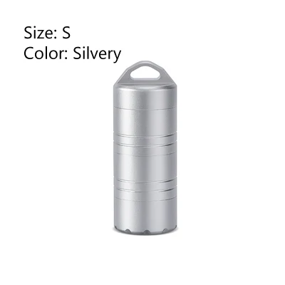 S silvery S/L EDC герметичная Водонепроницаемая канистра многослойная бутылка для лекарств Открытый Портативный секретный инструмент для хранения - Цвет: S silvery
