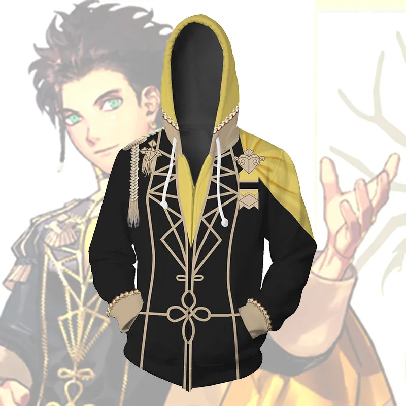 

Fire Emblem: ThreeHouses Hoodie Cosplay Costume 3D Print Zipper Hoodie Jacket Coat Sweatshirt Tracksuits