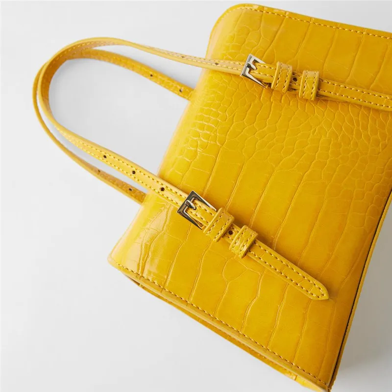 

New Female Bag Yellow Flip Cover Mini Single Shoulder Casual Bag 2020 Fashion High Quality Women Purse and Handbags Sac A Main