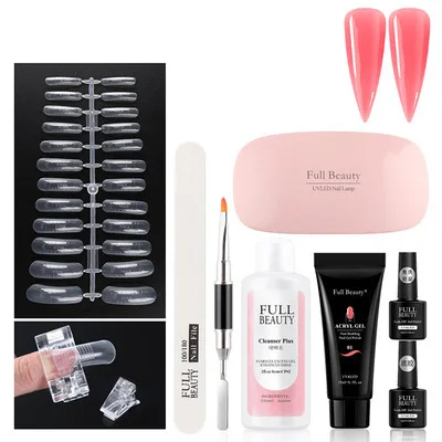 

Hot Nail Beauty Crystal Paste Extension Set Free Paper Cups Extension Crystal Model Crystal Extended Glue Nail polyge