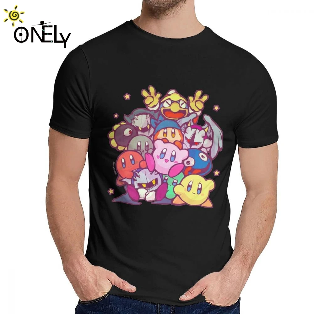 Стильная семейная футболка Kirby Group для мужчин, хипстер, натуральный хлопок, Camiseta, S-6XL