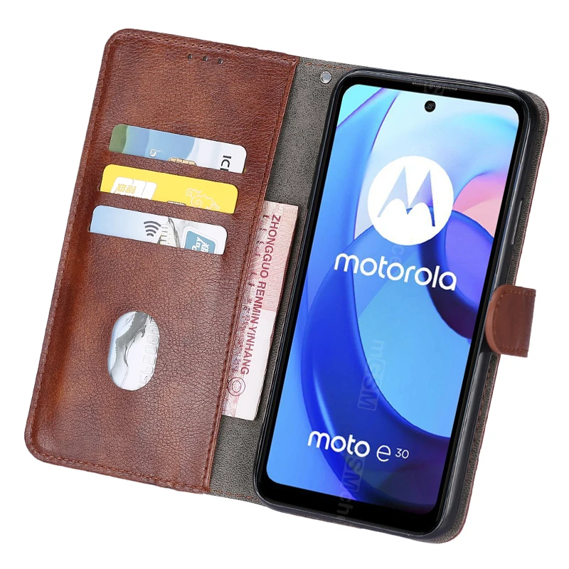 motoe40 new flip wallet phone cover for motorola moto e40 case protector book for motorola moto e 40 leather magnetic card case free global shipping