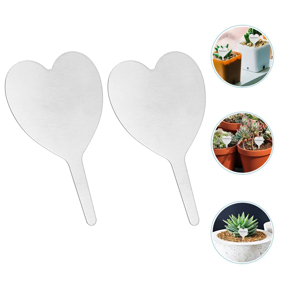 

50pcs Heart Shaped Gardening Label Sturdy Plants Ground Inserted Labels