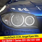 Комплект CCFL Angel Eyes, кольцо с ореолом теплого белого цвета для BMW 1 серии E81, E82, E87, E88, галогенная фара Demon Eye