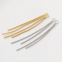 copper plating chain tassel charms pendant 6pcs for diy long drop necklace earrings making jewelry