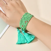 zmzy bohemian multilayer colorful beads bracelets bangles for women jewelry boho tassel beach charm miyuki bracelet gifts puls