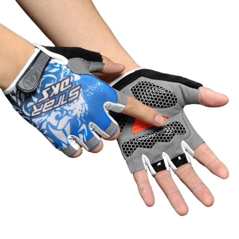 

Silicone MTB Road Riding Gloves Anti-slip Anti-sweat Half Finger Camping Hiking Gloves Gym Fitness Gloves Sports Gloves