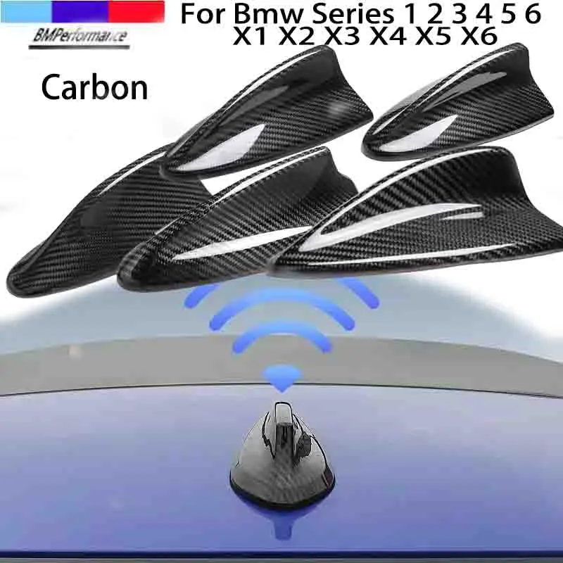 

6D Real Carbon Car Roof Shark Fin Aerial Antenna Cover For Bmw Series 1 2 3 4 5 7 X1 X2 X3 X4 X5 X6 E46 E90 E92 E60 F10 F11 F01