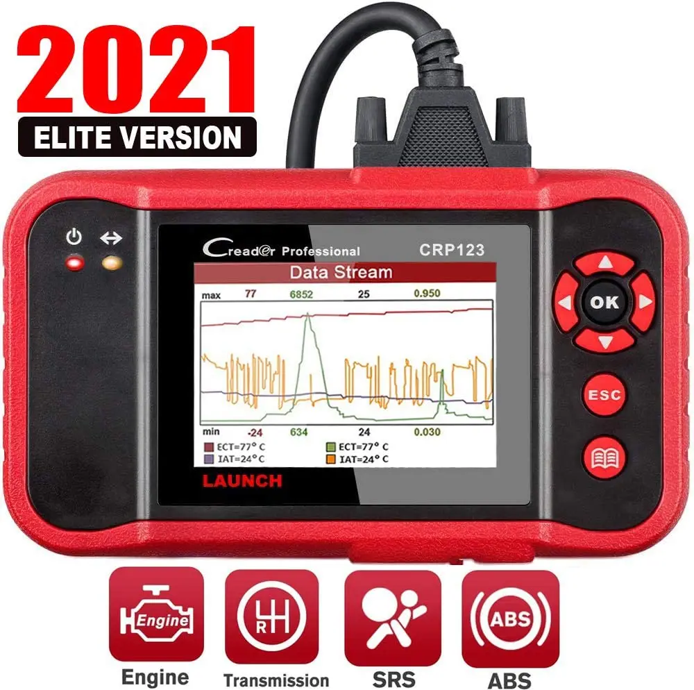 

LAUNCH OBD2 Scanner CRP123 Auto Engine/ABS/SRS/Transmission Diagnostic Tool ABS Code Reader SRS Scanner Tool Update Life Free