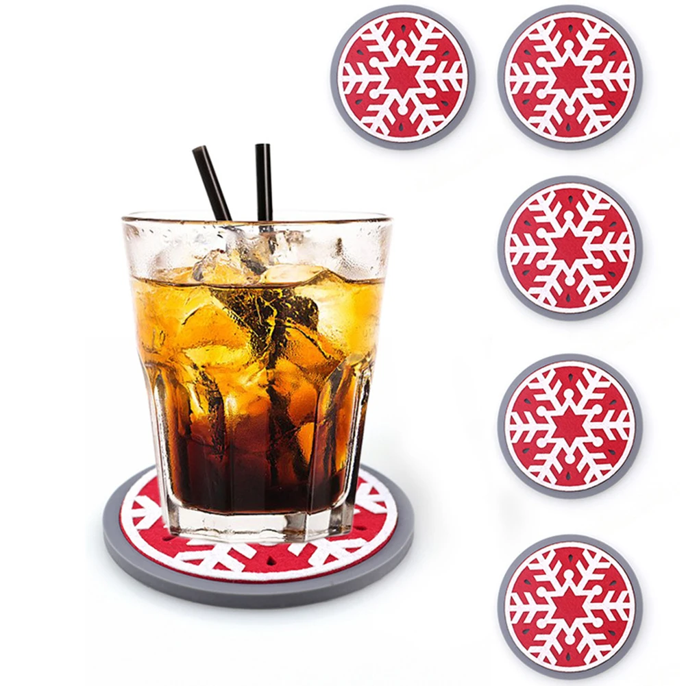 Рождественское украшение обеденный стол коврик Рождественская елка снежинка