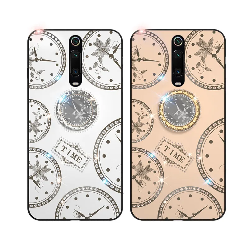

New Style Case for Xiaomi Mi 9 SE 10 Lite Ultra A3 9T Metal Clock Ring Cover for Redmi K30 K20 8A 9A Note 5 7 8 Pro 8T 9S Conque
