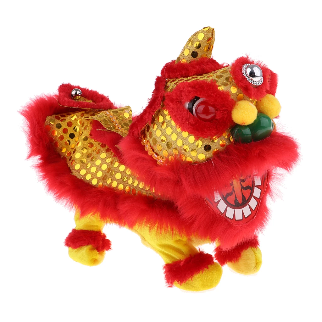 Китайский Электрический плюшевый ходячий звук Лев Кукла домашний декор Детская