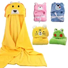 Cape à capuche en flanelle pour bébé, serviette de bain pour nouveau-né, couverture d'hiver chaude, coupe-vent