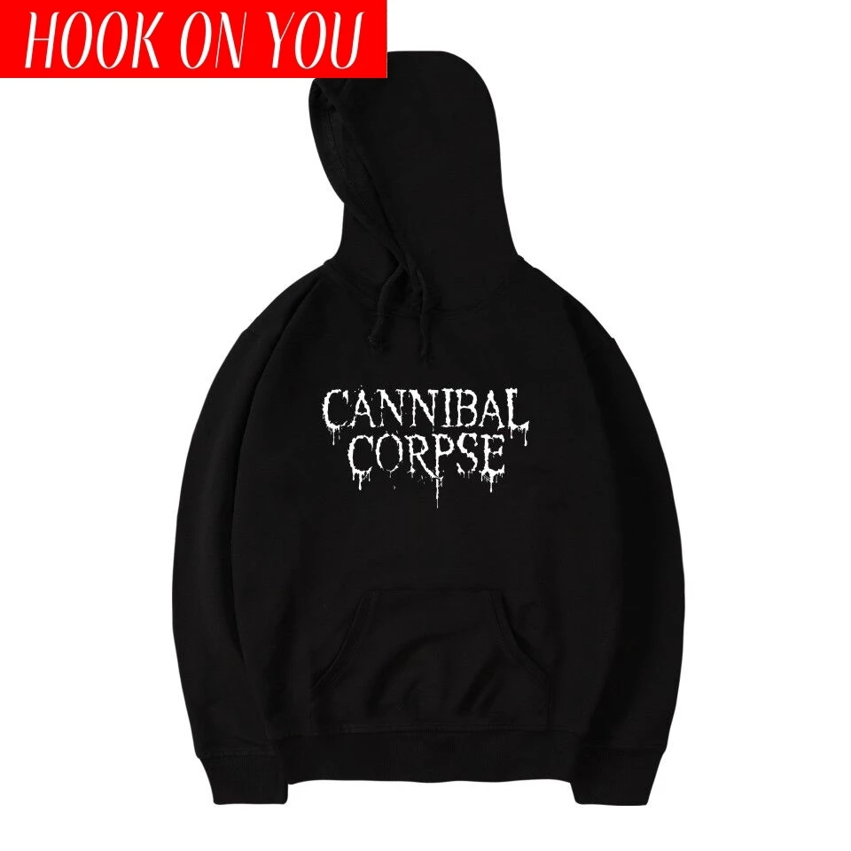 Brutal Death Metal CANNIBAL CORPSE Hoodie sweatshirt Band Name Logo Print fashion cotton Pullover men | Мужская одежда
