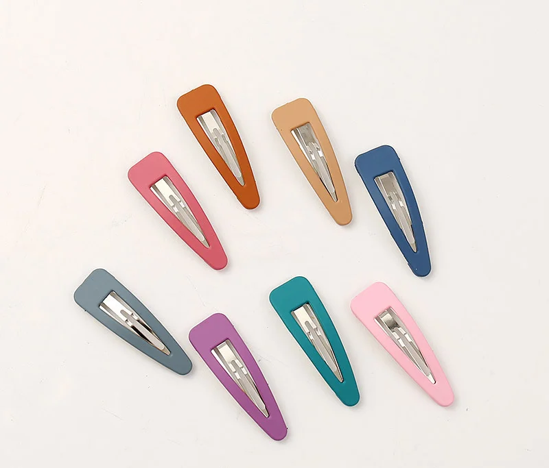 

1pc Metal Snap Hairpin Clip Simple Candy Color Women Girls Hair Pin Fashion BB Clip Kids Barrettes Hair Accessories Hot Selling
