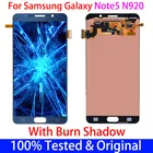 Оригинальный Amoled ЖК-дисплей 5,7 дюйма для SAMSUNG Galaxy Note 5 Note5 N920 N920F, ЖК-дисплей + сенсорный экран, дигитайзер, запасные части, сжигание