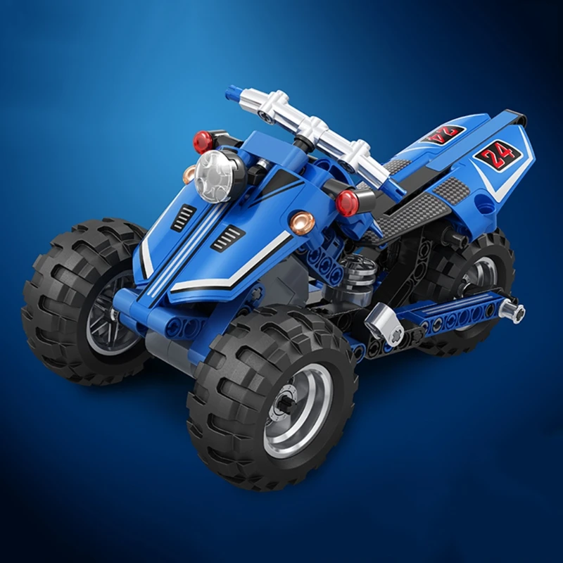 

2021 New Creative Assembly Motorcycle Particles , Education Science Experiment Construction Toy for Kids and Autobike Lovers
