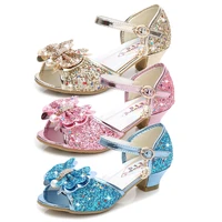 new princess children shoes for girls bowknot high heeled sandals girls party kids sandals dress shoes shoes for girls 26 38