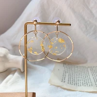 pierced gold circle earrings fashion jewelry wholesale earrings for women dangle earrings chinese fashion jewelry for women