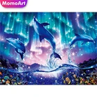 Алмазная мозаика MomoArt, вышивка крестом, животные, картина Стразы, дельфин, алмазная вышивка, Декор для дома