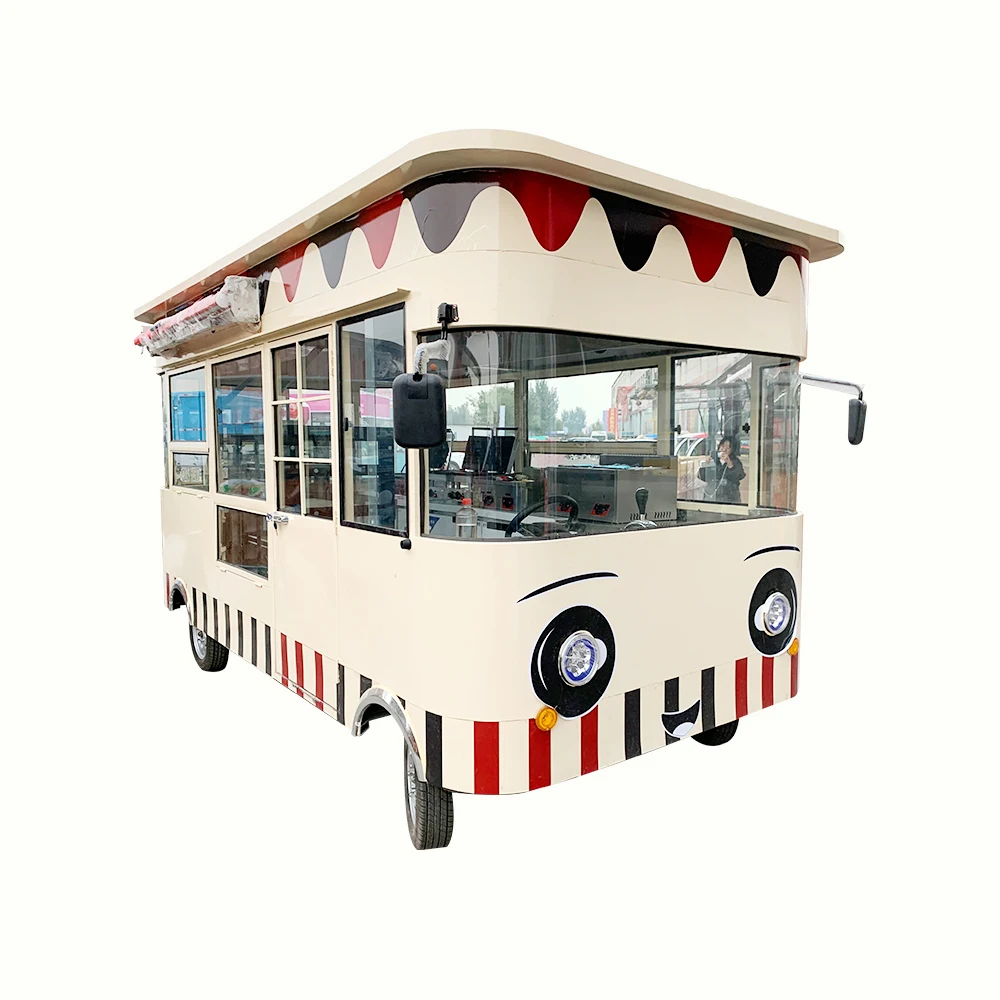 Приготовленный на заказ электрический фургон для уличной закусочной с кухонным оборудованием Мобильный уличный BBQ-карт Ресторан мороженого трейлер на продажу.